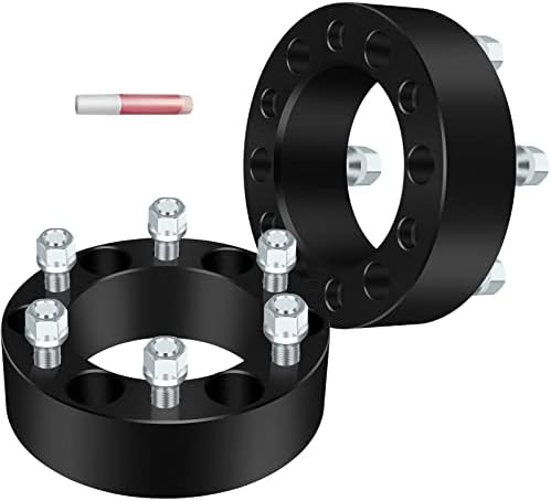 ECCPP 2X 6 Lug 50mm Wheel Spacer 6x5.5 to 6x5.5 2 inch 6x139.7mm to 6x139.7mm 108mm 14x1.5 Studs fits for Silverado 1500 Avalanche Tahoe for Sierra 1500