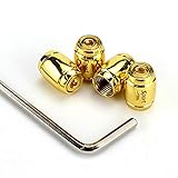 INCART Sport Ellipse Bucket Tire Valve Stem Caps, Universal (4pcs) Beer Barrel Stainless Steel...