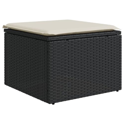 vidaXL Gartenhocker mit Kissen, Gartenstuhl mit abnehmbarem waschbarem...