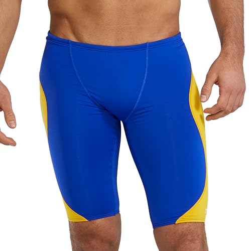 TYR - Men's Vanguard Splice Durafast Elite Jammer, Royal/Gold, 26