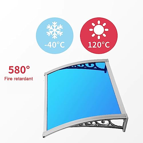 Couverture d'abri contre la pluie en polycarbonate bleu résistant