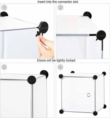 Image of Sunderlook Plastic Wardrobe for Kids Clothes - Professional Collapsible Wardrobe, Easy to Use Foldable Almirah, Plastic Cupboard for Kids for Home (Pink-HA1, 6 + 2 Door)