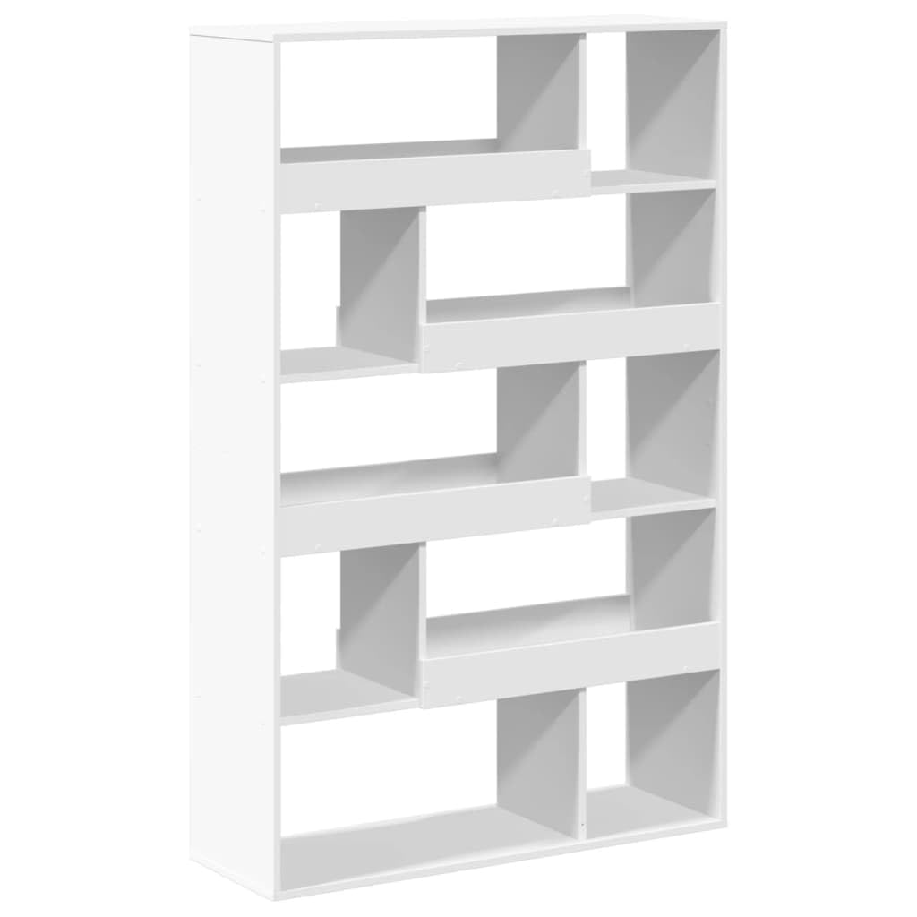 Divisorio bianco, 100 x 33 x 156,5 cm, libreria con 10 scomparti