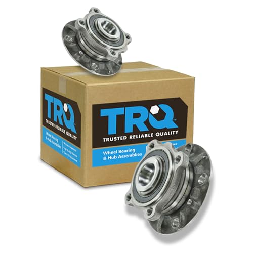 Image of TRQ Front Left and Right Wheel Bearing and Hub Assembly Set 2 Piece Compatible with 1997-2000 BMW 528i 1997-2003 540i 2000-2003 Z8 2001-2003 525i 2001-2003 530i