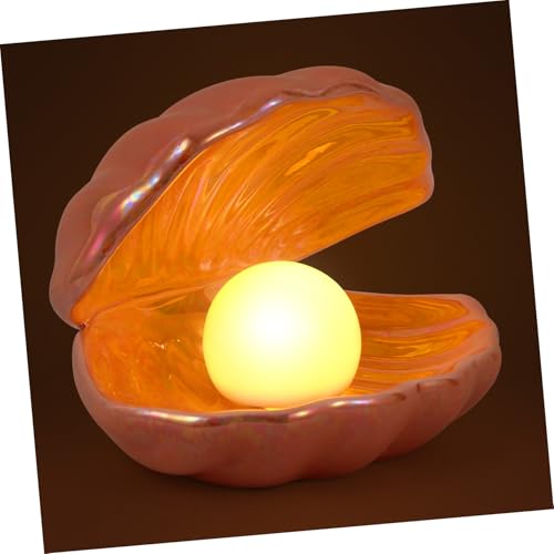 Lámpara de mesa cerámica rosa con luz nocturna LED miniatura 3
