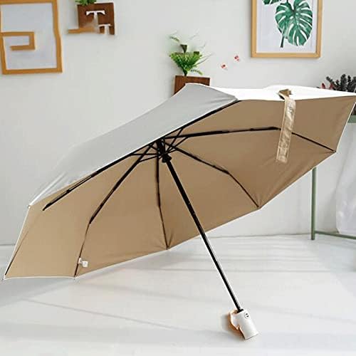 Automatic Umbrella 1Pcs Automatic Open Rain Umbrella Folding Umbrella,Lightweight Waterproof for Car Rain Outdoor Use White Umbrella (White 38in x21in)