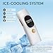 Laser Hair Removal for Women and Men - Permanent Painless Ice Cooling IPL Device Hair Remover Machine with Shaver, Goggles, 999,999 Flashes for Body and Face, Corded - White