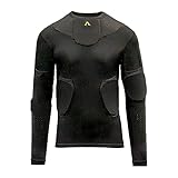 Aegis Interceptor Pro Goalie Base Layer Top, with High Performance, Lightweight, and Comfortable Impact Protection for Hockey Goalies Featuring D3O (X-Large) Black