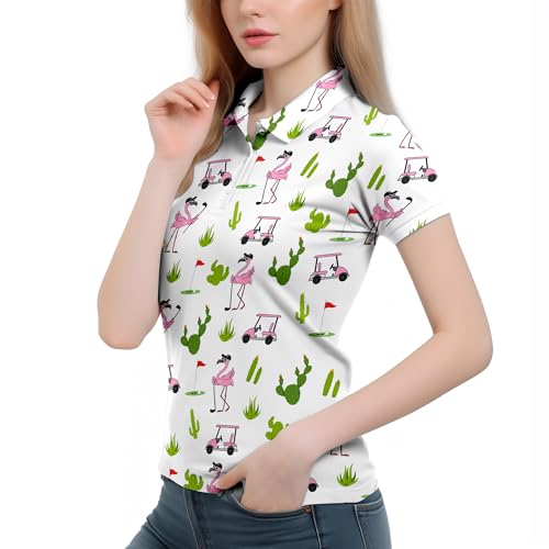 Womens Golf Shirt Short Sleeve Tennis Shirts Funny Quick Dry Golf Outfits Workout Tops2