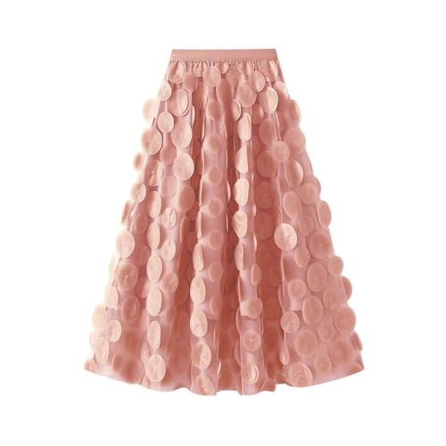Tulle Skirts for Women, High Waist Layered 3D Floral Print Fairy Tiered Skirt