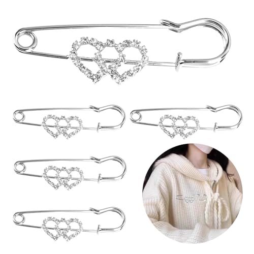 Image of Rhinestone Brooch Pins,Safety Pins for Clothes,Brooch Pins for Women,Pins for Bags,Decorative Pins