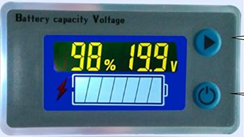 Battery Capacity Fuel Gauge Meter Monitor, HoneyCare Programmable Battery Level Voltage Meter Gauge 12V 24V 36V 48V 60V 72V 84V Lead Acid/3S-22S Cell Lithium Meter (Color Fuel With Low Voltage Buzzer)