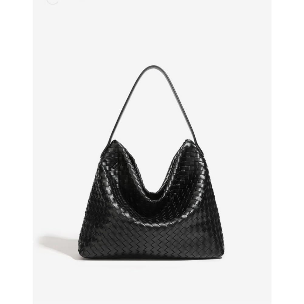 Generisch Borsa a tracolla da donna, morbida, oversize, casual, con manico superiore e tasca con cerniera