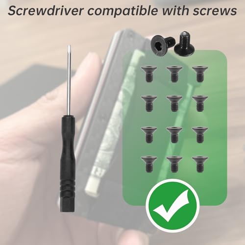 Wallet Elastic Band Replacement Compatible with Ridge Wallets for Men, Metal Wallet Repair Kit with Screws and Screwdriver, Elastic Cash Strap Replacement for Card Holder Wallet, Black4