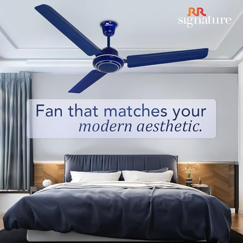 Image of RR Signature MORPHEUS 1200 MM BLDC Ceiling Fan With Remote | 60% Energy Savings | BEE 5 Star Rated Energy Efficiency| 2 Year Warranty [Oxford Blue]