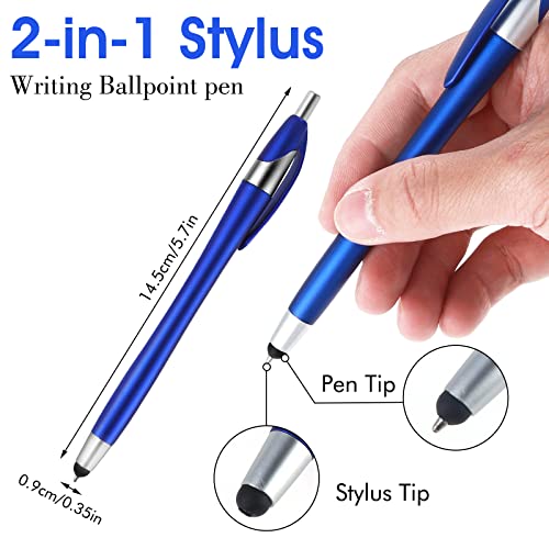 Tiesome 7Pcs Ballpoint Pens With Stylus Tips, Retractable Touch Screens Medium Point Ball Point Pen Black Ink Writing Pen 2 In 1 For Daily Work School Writing Stationery Office Supplies #TOP3