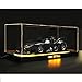 Produktbild iCUANUTY Acryl Vitrine mit Licht für Lego 76139 Batmobile von 1989, Staubdichte Vitrine für Modelle Sammlerstücke (Nur Vitrine)