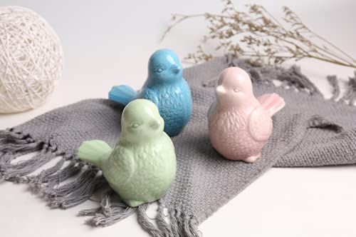Fairdeco Blue Cottage Ceramic Bird Figurine Ornaments,Animal Model Gift For Home Garden Statue Wedding Decor (Blue) #TOP5