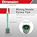 40 Pcs Epoxy Adhesive Mixing Nozzle Tip Resin Mixer Adhesive Gun Applicatior for 50ml/1.7oz(1:1 & 2:1 Ratio),for DIY Craft Resin Projects and Household Glue Repair Works