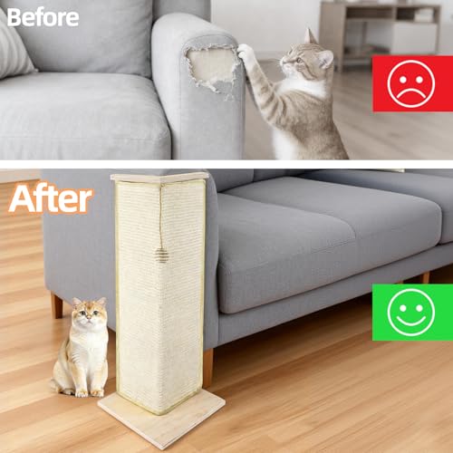 Rascador Esquinero para Gatos con Sisal y Juguete miniatura 4