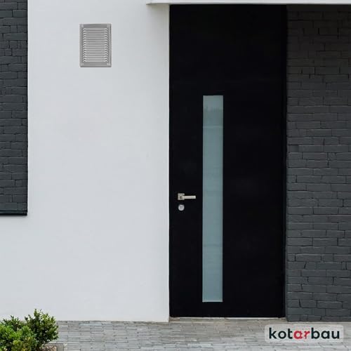 KOTARBAU® Lüftungsgitter 230x165 mm Edelstahl Silber Abluftgitter für Kamin Belüftung mit Insektschutzgitter beständig gegen Korrosion