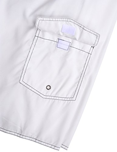 Nonwe Men's Solid Lightweight Board Shorts With Lining White 28 #TOP4