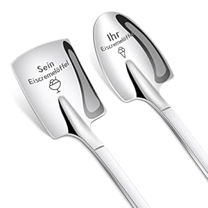 Tulolvae 2 Stück Eiscremelöffel mit Gravur