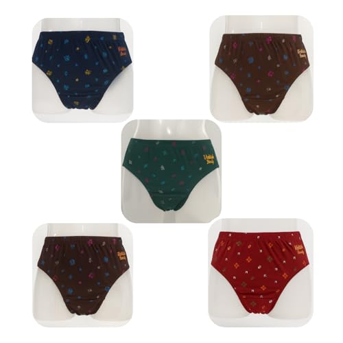Image of Women's Cotton Hipster Innerwear Floral Printed Panties Assorted Briefs with Elastic Inner Wear Multicolor, Combo Set Pack of 5