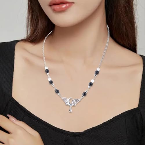 Pendentifs gothiques papillon crâne lune pour création collier - 7