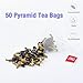 50 Dried Blue Butterfly Pea Flower Tea Bags | Thai Herbal Tea | Blue Purple Pea Tea | Caffeine-Free, Gluten-Free, Non-GMO | Ideal for Cooking, Iced Tea, Coolers, Cocktails and Mocktails