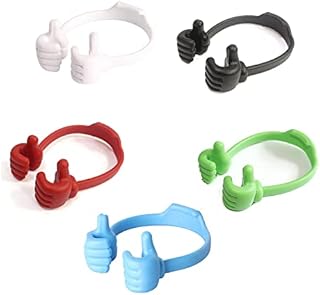 5Pcs Phone Holder Thumbs Up Phone Stand Portable Adjustable Flexible Silicone Mobile Phone Holder Novelty Fun Lazy Phone Holder for Office Home Desk(Mixed color)