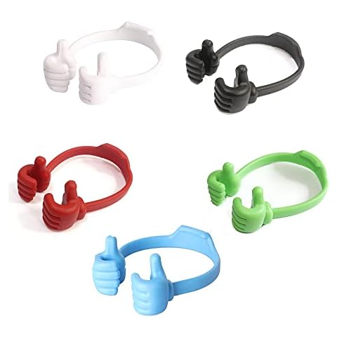 5Pcs Phone Holder Thumbs Up Phone Stand Portable Adjustable Flexible Silicone Mobile Phone Holder Novelty Fun Lazy Phone Holder for Office Home Desk(Mixed color) Cover