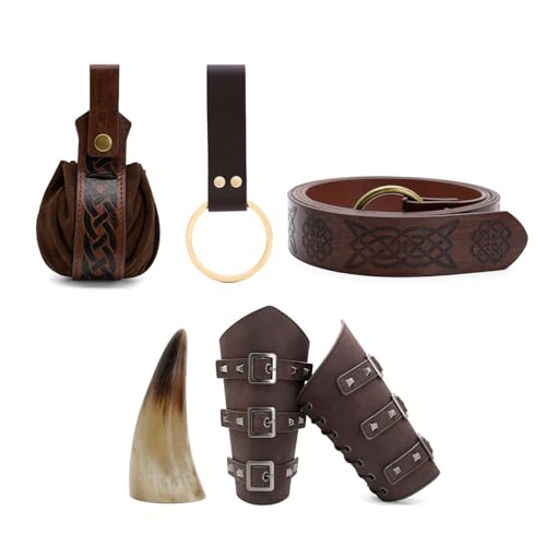 Cinturón de disfraz de vikingo ajustable Greabuy para hombres que buscan realismo medieval
