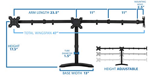 Support pour écran triple vesa pour libérer de l'espace sur votre bureau - 7