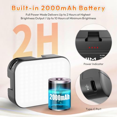 Image of Ulanzi VL100X Selfie Light, Clip LED Light Panel for Phone /Laptop /Tablet /Computer, Bi-Color Portable Clip Camera Light with Dimmable 2500-6500K with 2000mAh Battery for Video Conference /Picture