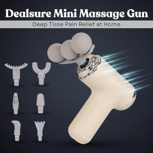 Image of Massage Gun | Massage Machine for Body Pain | 9 Adjustable Heads for Deep Tissue, Muscle Relief for Back, Shoulder & Foot