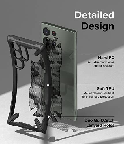 Capa Anti Impacto Ringke Modelo Fusion X Compatível com Galaxy S23 Ultra (6.8 Pol) (Preto)