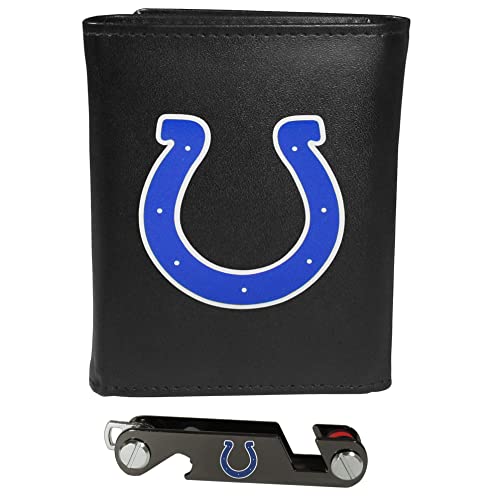 Siskiyou Sports NFL Indianapolis Colts Leather Tri-fold Wallet & Key Organizer, One Size, Black