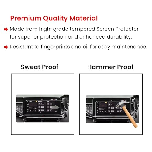 Image of Company Fitted Screen Protector Compatible with SKODA KUSHAQ (10 INCH) (With Installation Kit) Pack Of 1 (TRANSPARENT)