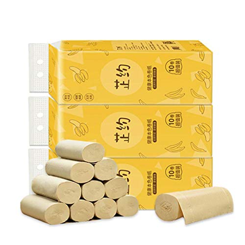 Preisvergleich Produktbild Frashing 10 Rollen Toilettenpapier 4-Lagig Bambus Klopapier WC-Papier gestepptes Papierhandtücher Papier Toilettenpapierrollen Taschentücher Tissue Recycling