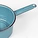 CINSA 2-Quart Saucepan - Enamel on Steel Durable Non-Stick Cookware for Indoor & Outdoor Cooking - Dishwasher Safe, Non-Porous & Antibacterial Porcelain Finish (Turquoise Blue)