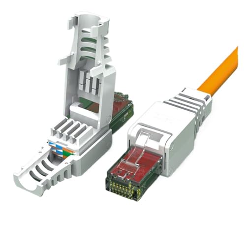 RJ45 Cat8 Cat7 Cat6A Connector Reusable Ethernet Termination(2PCS,CAT6 UTP Connector)