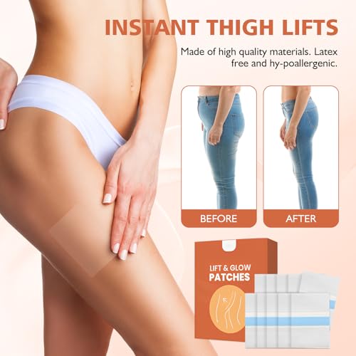 Thigh Lift Body Tape, 4.7 x 7 inches, Waterproof Transparent Patches for Legs Arms Sagging Skin2