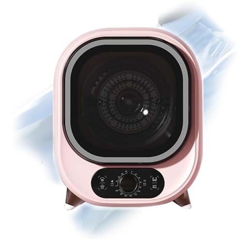 Small Condensing Drum Dryer, Portable 5 KG Ventilated Mini Dryer, Travel Apartment Student Dormitory Hotel Home (Pink)
