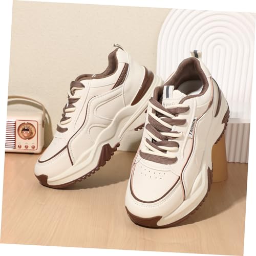 Zapatillas de tenis de cuero UPKOCH para mujer: calzado ligero y cómodo para gimnasio. 4