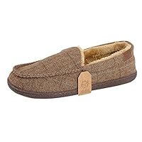 Mens New Hampshire Faux Suede Fur Lined Moccasin Slippers Shoes Size 7-12