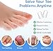 Silicone Anti-Friction Toe Protector, Upgrade Gel Toe Soft Clear Protectors Breathable Toe Covers for Men Women, Little Toe Sleeves Gel Toe Protectors for Corns, Blisters and Ingrown Toenails (20)