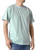[アルージェ] 半袖Tシャツ メンズ ヘビーウェイト 無地 6.6オンス プレミアムガーメントダイTシャツ ビンテージ加工 厚手Tシャツ 頑丈 綿100％ ピグメント加工 古着風 / A3M / L ヴィンテージサックス