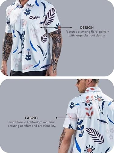 Image of OM SAI LATEST CREATION Men's Casual Cotton Shirt - Button Down Summer Shirt for Men | Lightweight Textured Fabric | Perfect for Daily & Weekend Wear