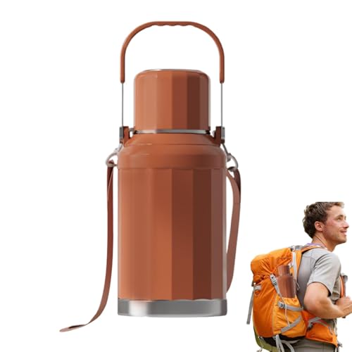 Caraffa in acciaio inossidabile, brocca in acciaio inossidabile - Teiera isolata di grande capacità con boccetta per acqua calda - Caraffa termica riutilizzabile per caffè termico con brocca isolata p